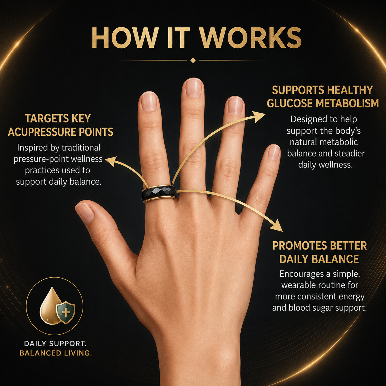🌋🥇Tired of Blood Sugar Swings? 😩 The Blood Sugar Balance Ring Helps Support Stable Energy & Glucose Balance ⚖️ - QZE