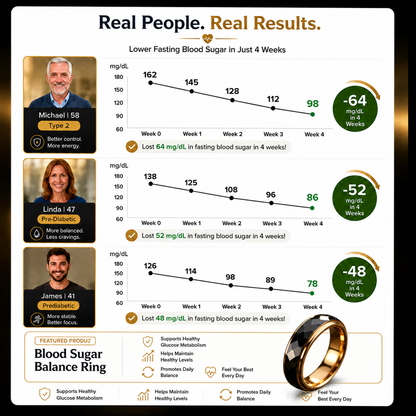 🌋🥇Tired of Blood Sugar Swings? 😩 The Blood Sugar Balance Ring Helps Support Stable Energy & Glucose Balance ⚖️ - QZE